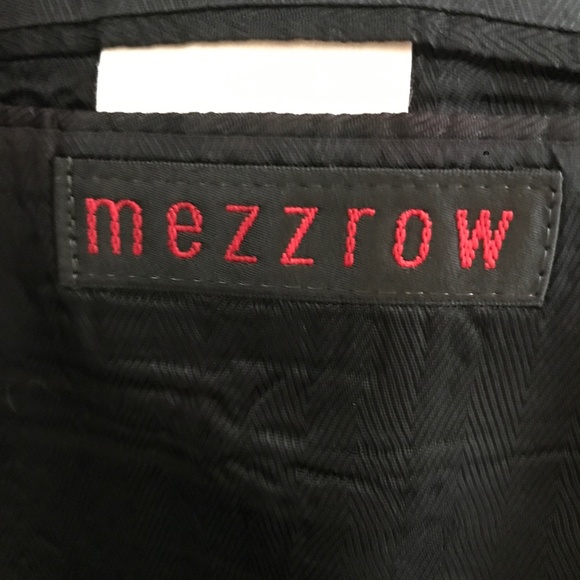 MEZZROW MEN'S BLACK 100% WOOL SUIT JACKET SIZE T44 - Picture 4 of 7